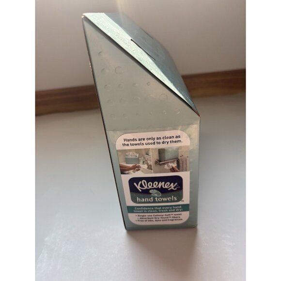2008 NOS Kleenex 60 Count Disposable White Hand Towels Blue - Picture 6 of 6